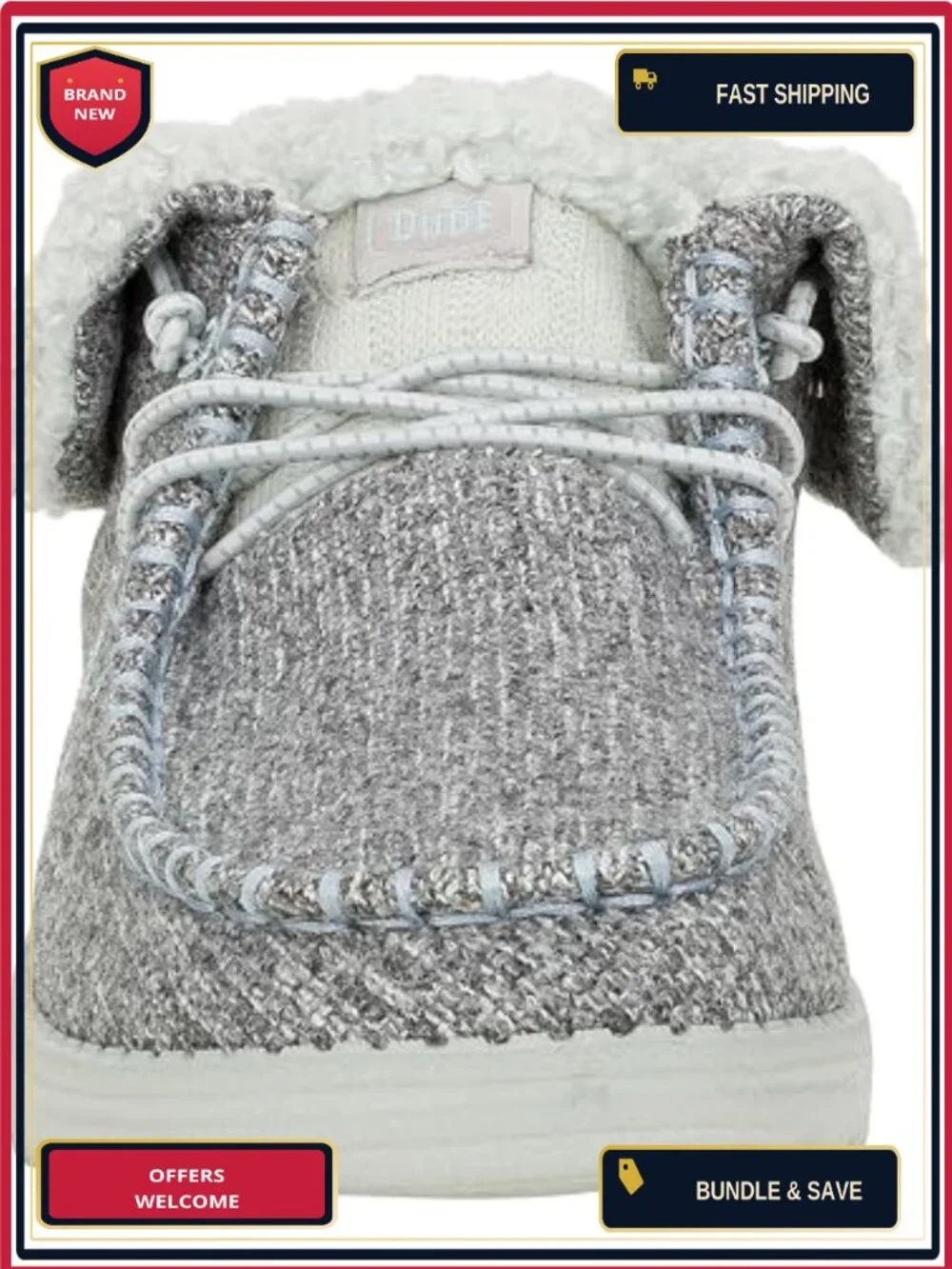 HEYDUDE Wendy Fold Brushed Cozy Boots - Faux Fur Lined Slip On with Memory Foam